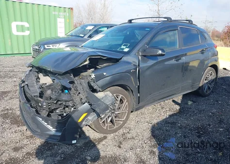 2022 Hyundai Kona N Line z USA, uszkodzony, nr VIN KM8K3CA35NU870669